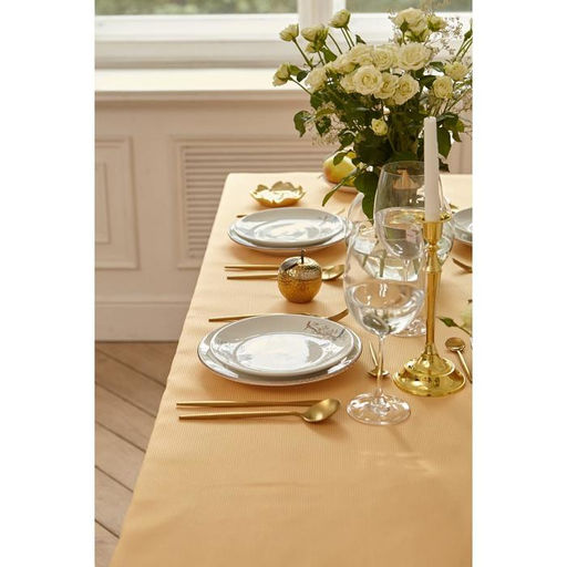 Скатерть Этель Lines 150*180 +/-3см, цв.бежевый, пл. 192 г/м2, хл с ВГМО  фото 2