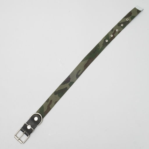 Ошейник брезентовый однослойный Камуфляж, 72 х 3,5 см, ОШ 45-60 см - Пижон фото 3