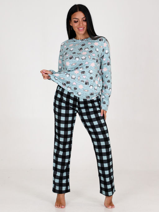 3039 Домашний костюм брюки дл.рук (Зеленый) - А-дина фото 4