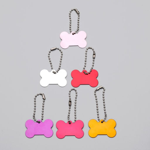 Цена за 6 шт. Адресник под гравировку Косточка, 3,8 х 2,5 см, фасовка 6 шт, микс - Пижон фото 3