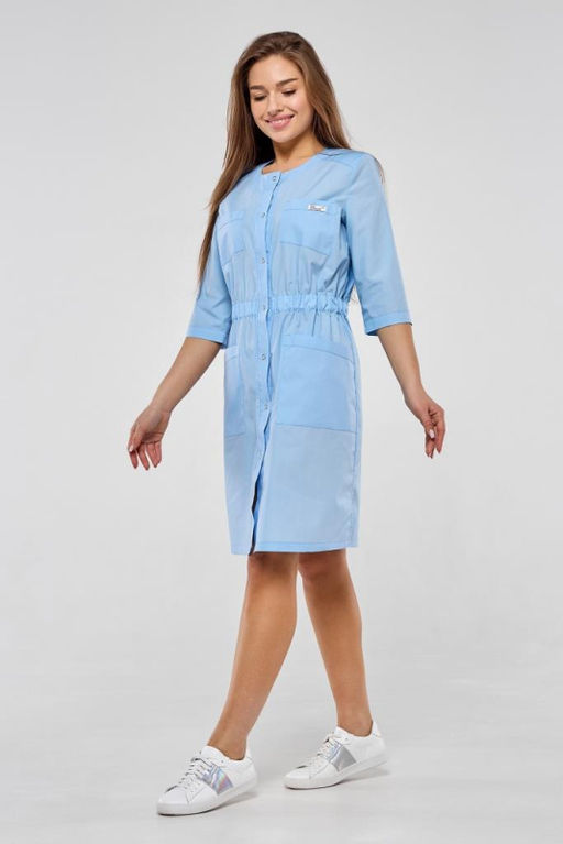 Халат женский 184 ТС. Цвет: холодный голубой - Стильб фото 2