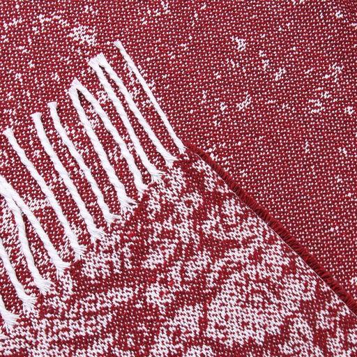 Плед Валенсия 140х200см, 82S/JAMAICA, бел/бордо, хл 50%, пэ 30%, пан 20% - Влади фото 3