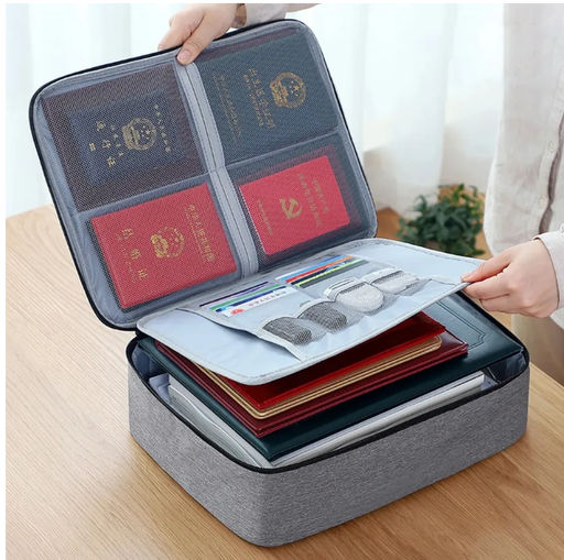 Сумка-органайзер Buro с кодовым замком 37×27×10,5 см серая  фото 2