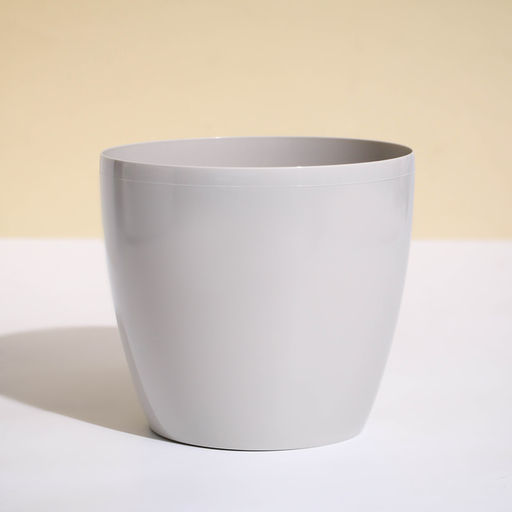 Цена за 2 шт. Кашпо для цветов, d=17 см, 2.7 л, пластик, бежевое