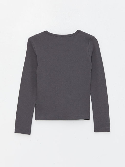 Bisiklet Yaka Basic Uzun Kollu K?z ?ocuk Ti??rt - Waikiki фото 2