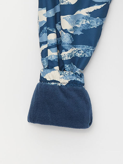 Beli Lastikli Bask?l? Polar Astarl? Erkek ?ocuk Pantolon - Waikiki фото 3