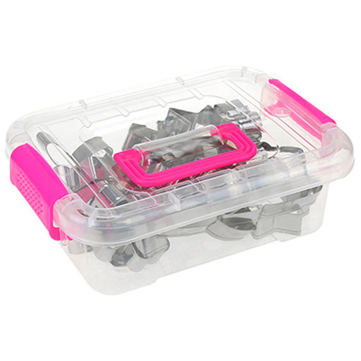 Форма для печенья из нержавеющей стали Микс набор 20 штук, h1,5см, в пластмасссовом контейнере 19х14,5х6см с клипсами (Китай) - Домашняя мода фото 2