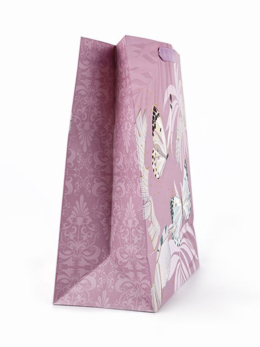 Пакет ламинированный Цветы, глиттер, 26?12.5?32 см