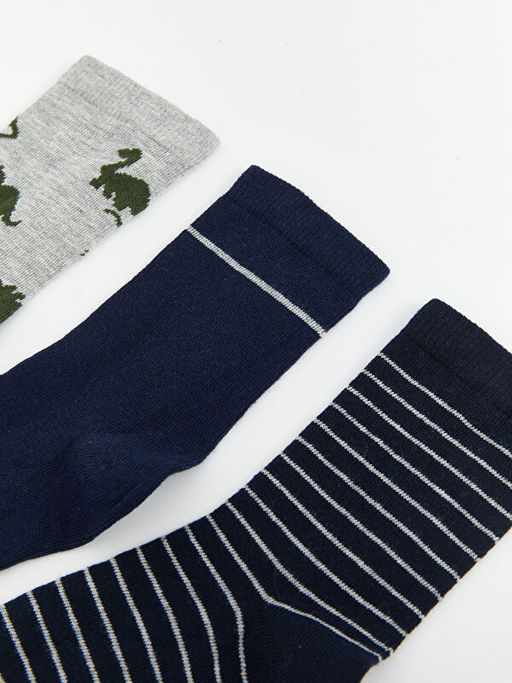 Desenli Erkek ?ocuk Soket ?orap 3l? - Waikiki фото 2