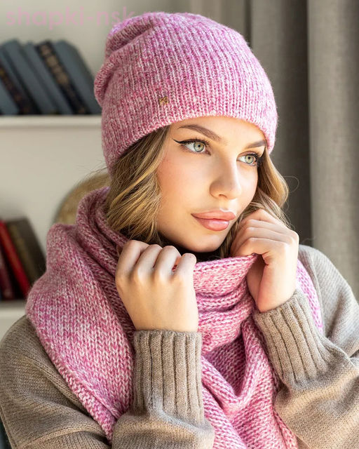 M 1153 S 1153 Комплект женский флис (колпак+косынка) (56-58)