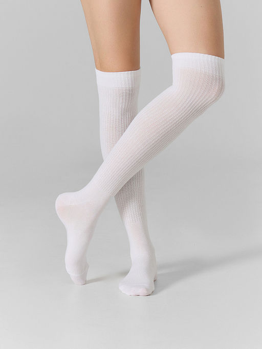 Цена за 5 пар! Гольфы женские белые - Mark formelle фото 2