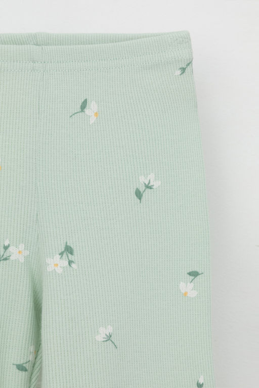 Crockid _ КР 400770/пастельно-зеленый,милые цветочки к543 брюки (лосины) д/дев яс  фото 6