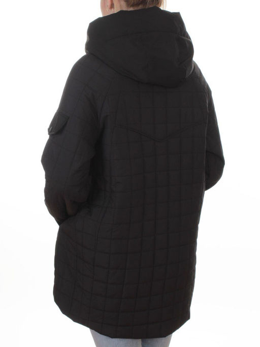 9608 BLACK Куртка стеганная демисезонная женская (100 гр. синтепон) - Fashion фото 6