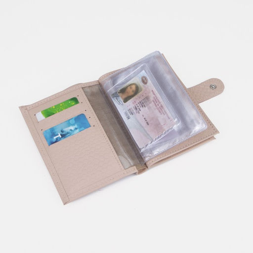 Обложка для автодокументов и паспорта, цвет пудра