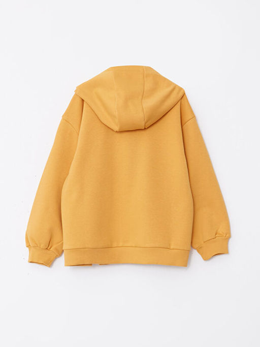 Kap??onlu Bask?l? Uzun Kollu K?z ?ocuk Sweatshirt - Waikiki фото 2