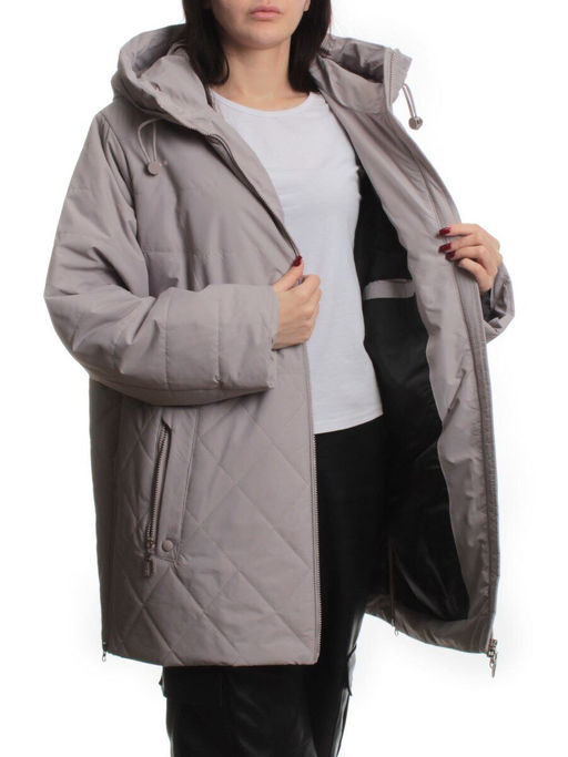 F-804 GRAY BEIGE Куртка демисезонная женская (100 гр. холлофайбер) - Fashion фото 7