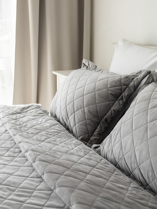 Наволочки декоративные велюр 50x70 (2шт) серый - Lucky фото 3