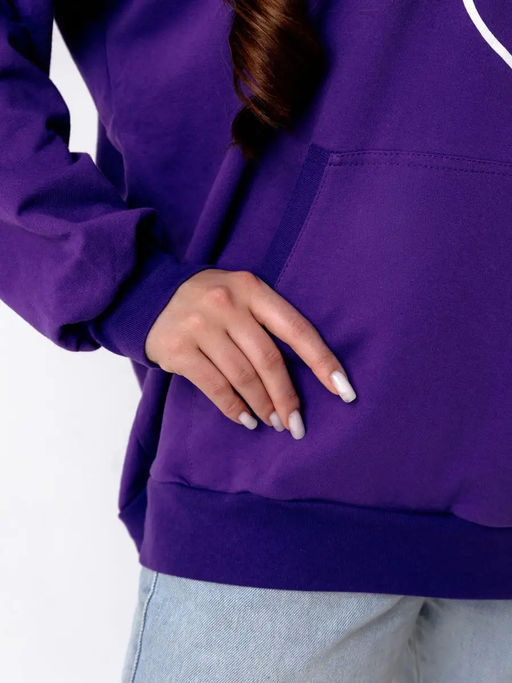 Толстовка худи с модным корейским жестом Я тебя люблю Арт. 1025