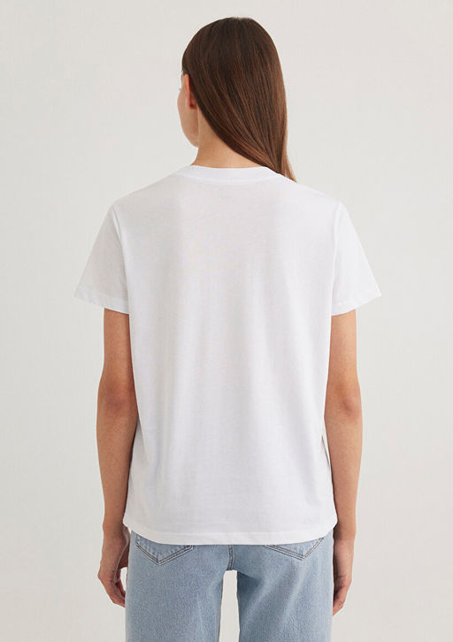 Mavi Bask?l? Beyaz Tisort  фото 4