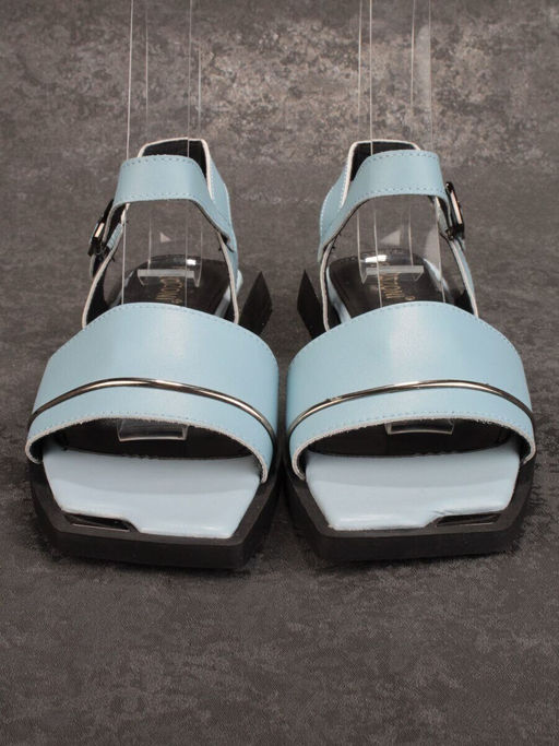 08-PEY183-5 LIGHT BLUE Босоножки женские (натуральная кожа)
