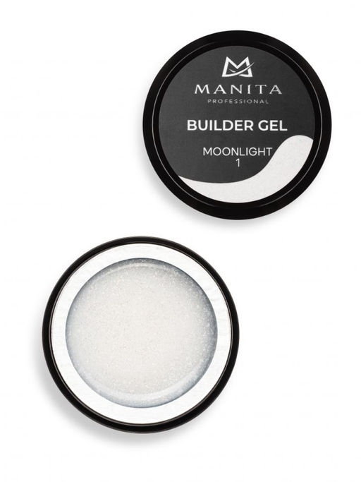 Manita Professional Гель моделирующий для ногтей с хлопьями юки / Builder Gel Moonlight №01, 15 мл