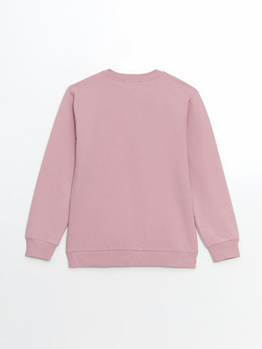 Bisiklet Yaka Bask?l? K?z ?ocuk Sweatshirt - Waikiki фото 2