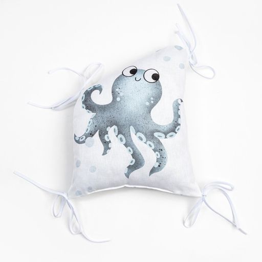 Бортики в кроватку Крошка Я Морские друзья (60х42см- 2шт, 30х42см- 4шт,30х30см- 4шт),100% хлопок  фото 3