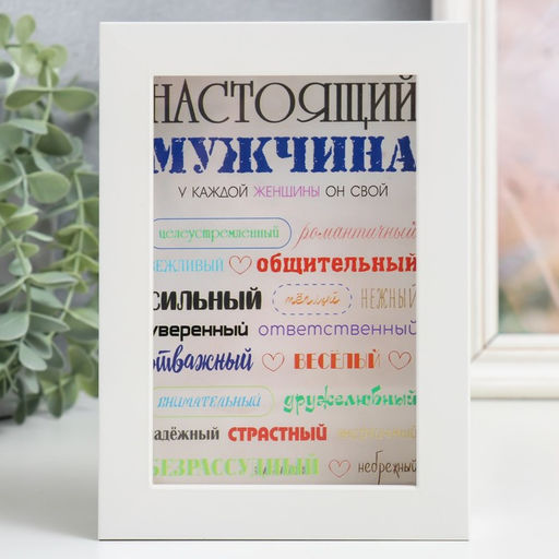 Копилка интерьерная пластик "Настоящий мужчина" 17х12х3,8 см