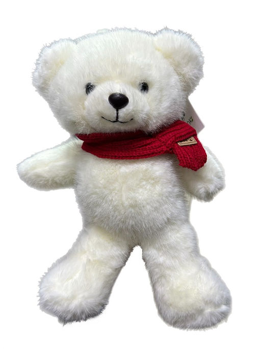 Мишка пушистый в шарфике, 25см (Белоруссия)