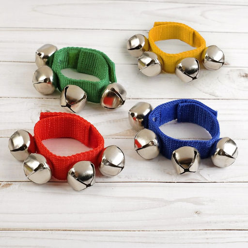 Браслет - погремушка музыкальная игрушка, с бубенцами, МИКС