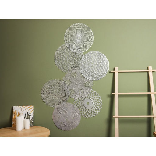 Цена за 12 шт. Салфетка сервировочная на стол Гипноз, d=38 см, цвет серебро - Simaland фото 7