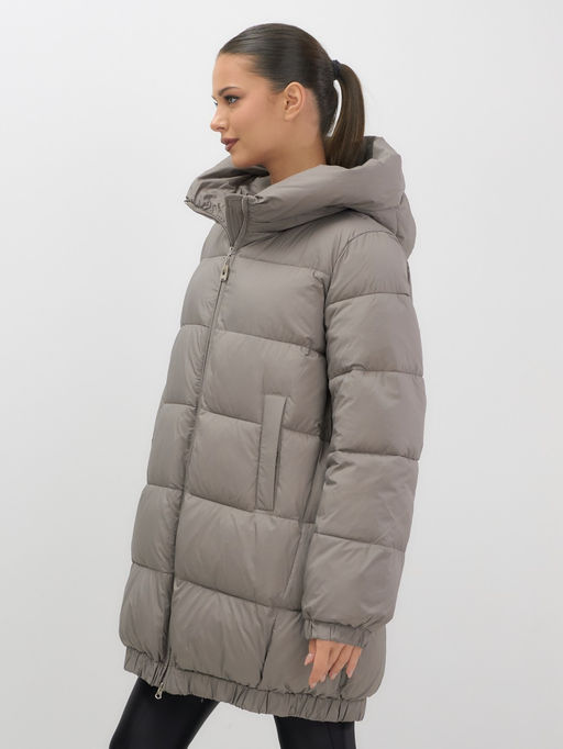 Куртка женская зимняя на резинке большого размера коричневого цвета 7619K Бренд: Visdeer  фото 9