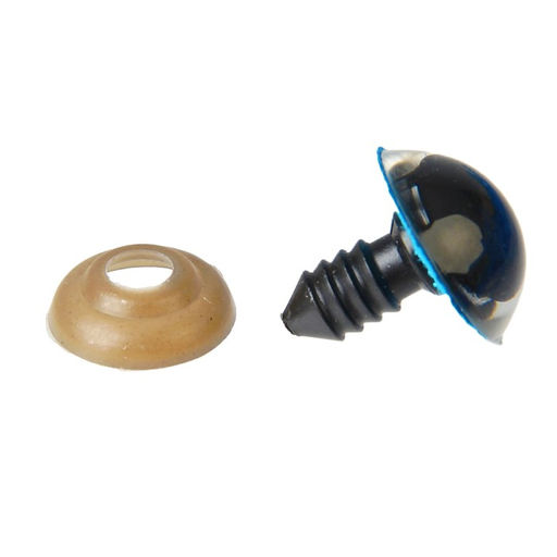 Глаза винтовые с заглушками, Блёстки набор 30 шт, размер 1 шт: 1,6 см, цвет голубой - Школа талантов фото 2