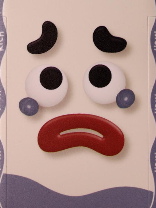 Футляр для карт на ленте "Be happy", sad smiley