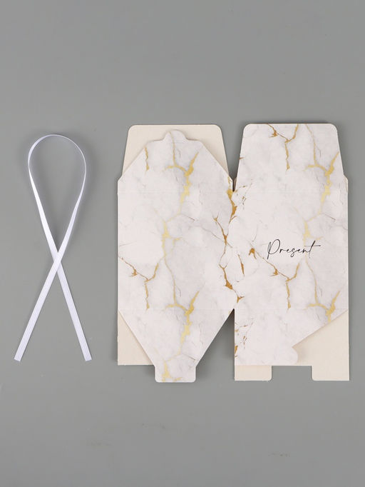 Цена за 10 шт. Коробка подарочная складная «Мрамор», 12×12×12 см