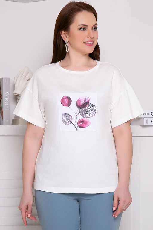 Футболка блуза 95% хлопок, 5% эластан