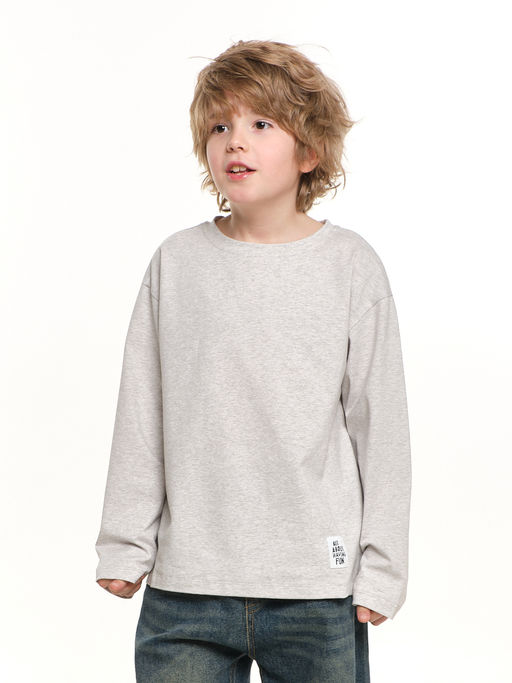 Базовый лонгслив для мальчика 22-6007 белый - Mini maxi фото 39