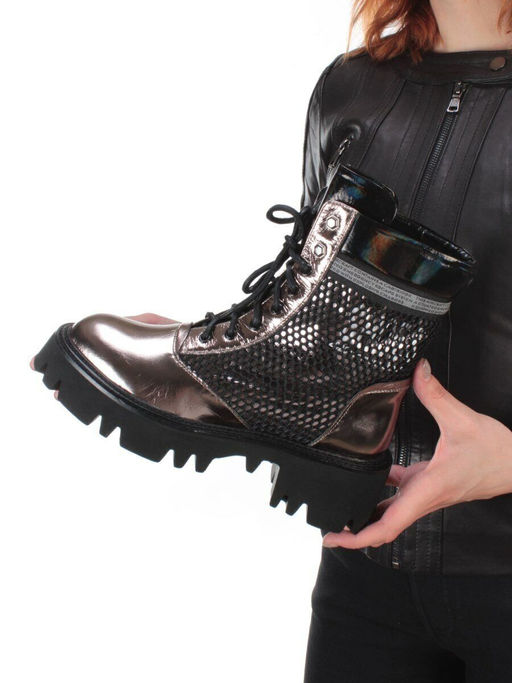 01-C1101-2 GOLD Ботинки женские (натуральная кожа, байка) - Фабричный китай фото 2