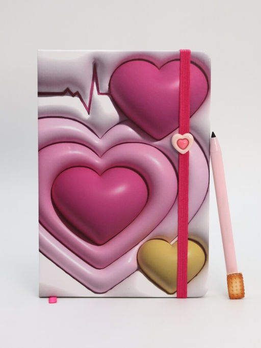 Блокнот (А5) "3D Heart rate", white (14.5*21)