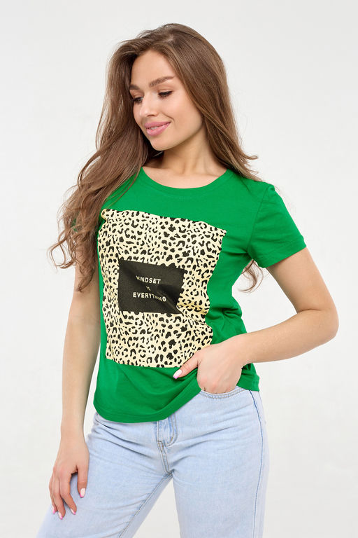 Футболка с леопардовым принтом ЛЕОWSP