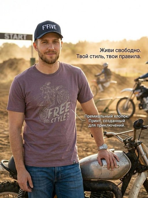 Футболка мужская арт. 02285/Motocross - F5 фото 2