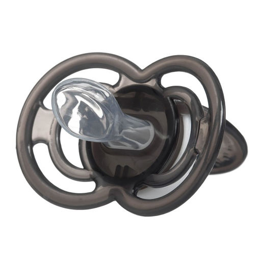 Соска - пустышка силиконовая ортодонтическая M&B «Слоник», от 0 мес., с колпачком, черный