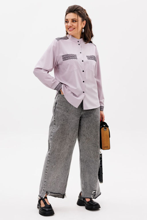 Блуза ANELLI 1250 ледяная лаванда  фото 7