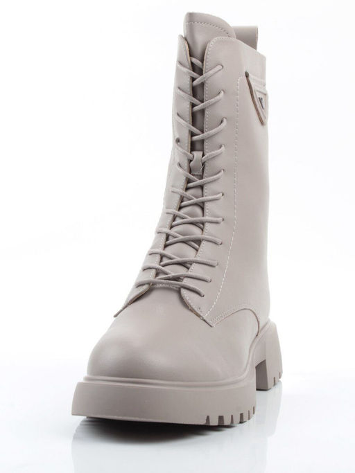 04-PAM366-3Z GRAY Ботинки зимние женские (натуральная кожа, 100% шерсть)