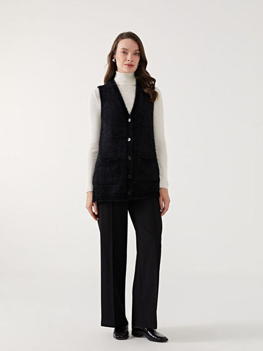 V Yaka Kad?n Triko Yelek