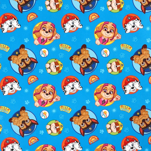 Цена за 10 шт. Бумага упаковочная глянцевая, Щенячий патруль, 70×100 см