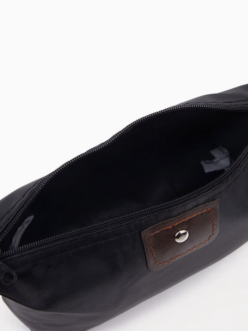 Цена за 2 шт. Косметичка простая на молнии, маленькая, чёрная - Simaland фото 3