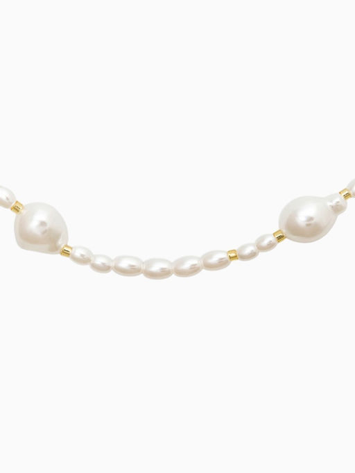 Чокер "Морской мир" жемчуг барочный, цвет белый в золоте