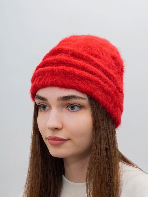 Шапка SEEBERGER арт. 18066-0 ANGORA BEANIE (красный)