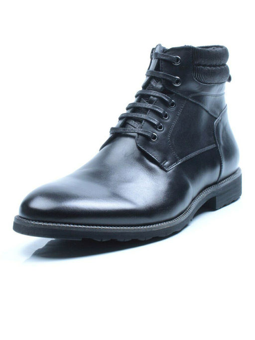 01-H9041-D11-SW3 BLACK Ботинки демисезонные мужские (натуральная кожа)